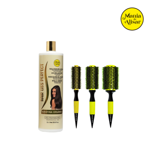 Keratina Hair Liss Perfect 1000ml + Cepillos Punta fina